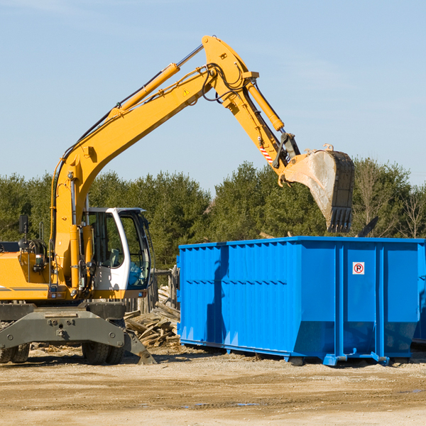 are there any restrictions on where a residential dumpster can be placed in Middleville